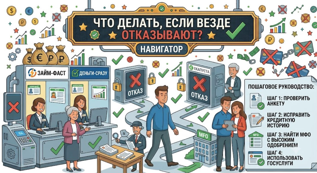 Что делать, если везде отказывают в микрозаймах: пошаговое руководство по исправлению ситуации