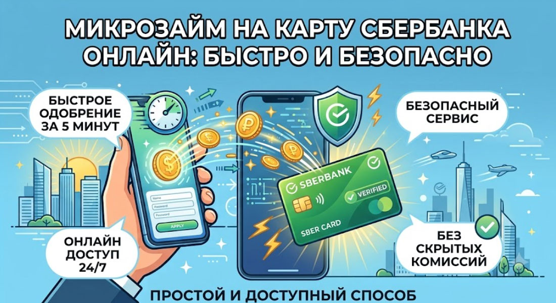 Микрозайм на карту Сбербанка онлайн: как быстро и безопасно получить деньги в 2026 году