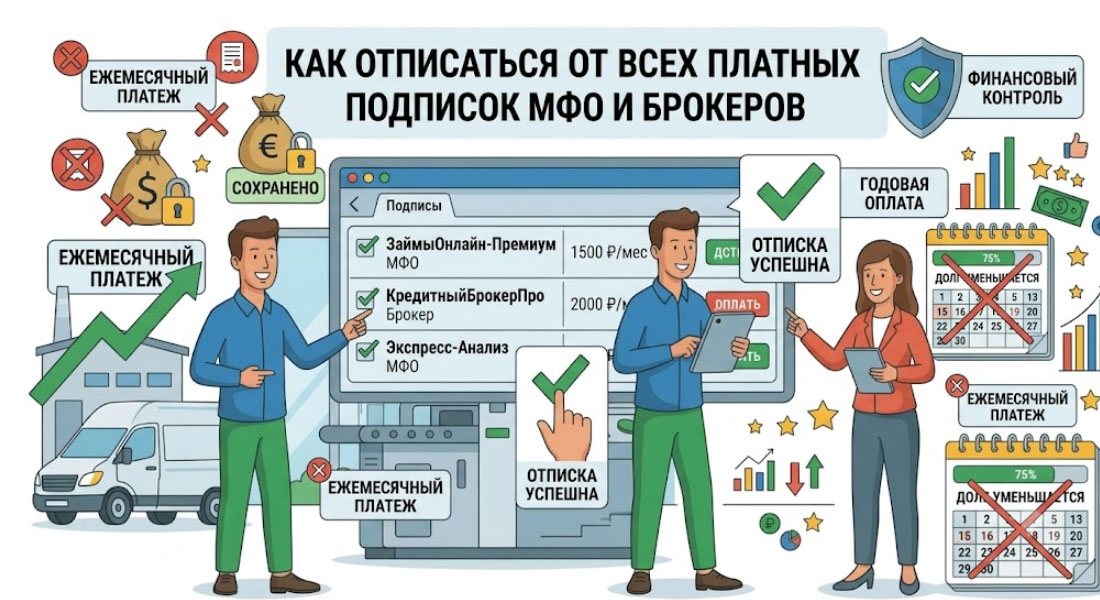 Как отписаться от всех платных подписок МФО и брокеров: полная инструкция