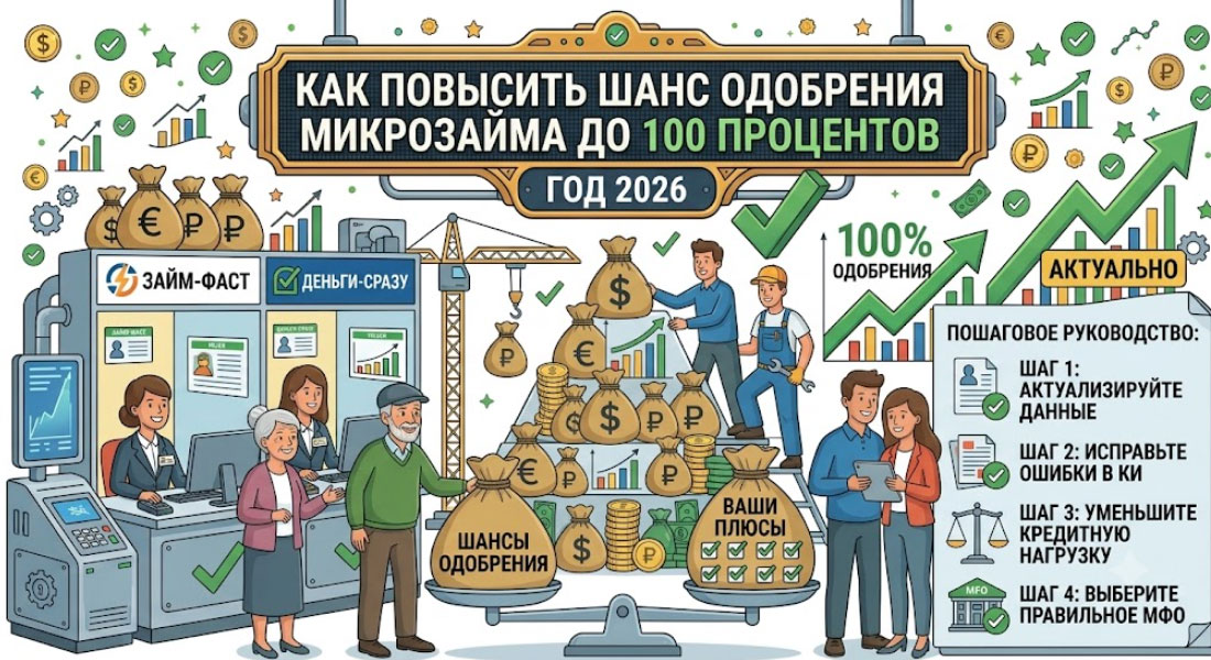 Как повысить шанс одобрения микрозайма до 100 процентов: актуальные стратегии в 2026 году