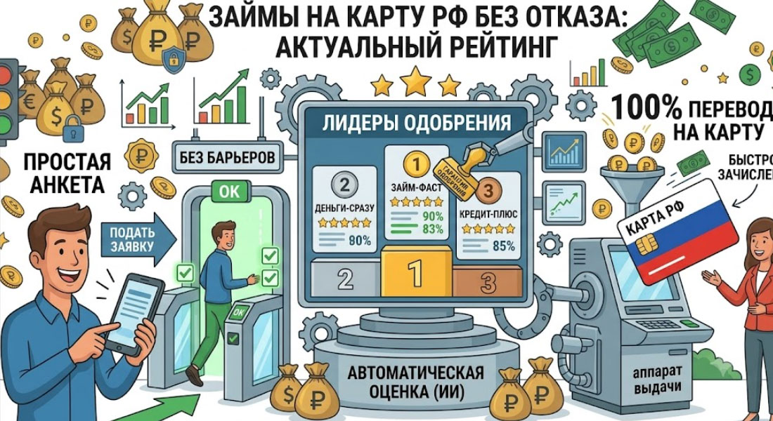 Как взять займ без отказа на карту РФ в 2026 году: рейтинг и условия