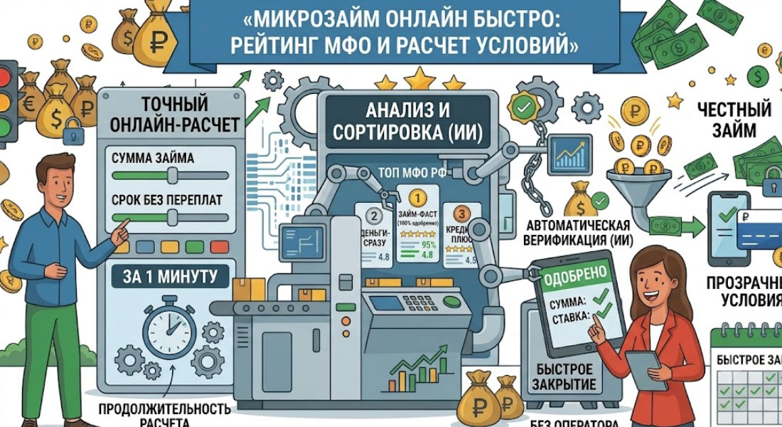 Микрозайм онлайн быстро: рейтинг МФО 2026 года и расчет переплаты