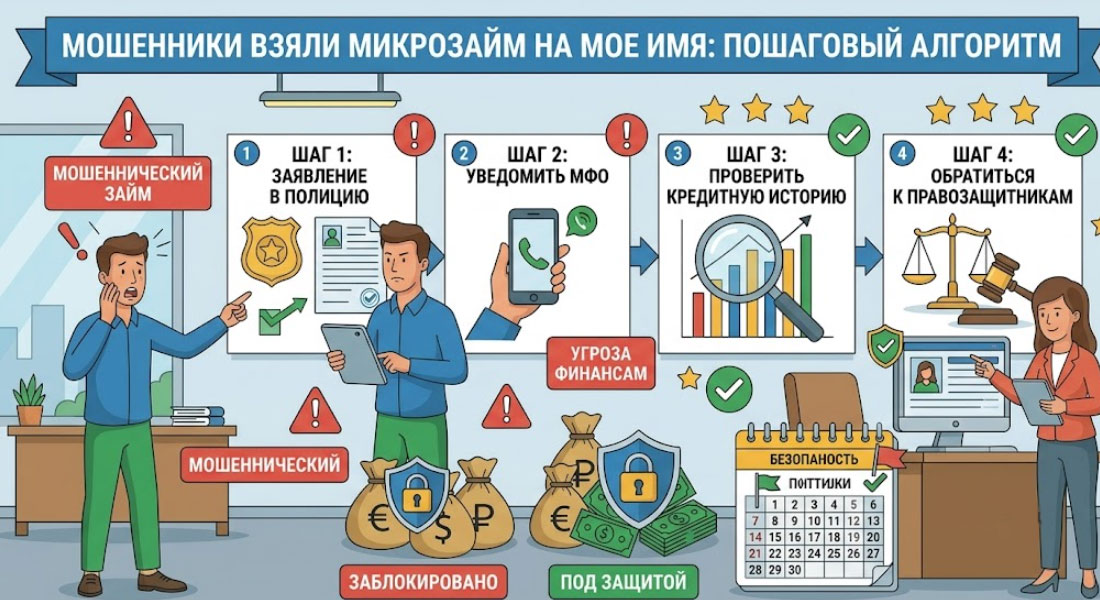 Мошенники взяли микрозайм на мое имя: пошаговый алгоритм действий в 2026 году