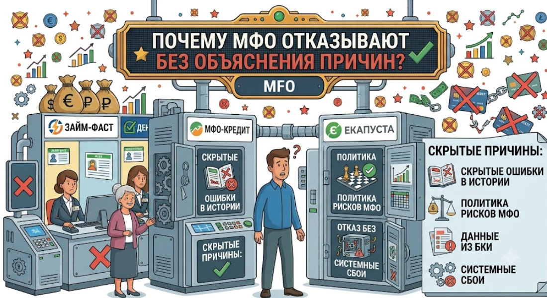 Почему МФО отказывают в займе без объяснения причин: скрытые факторы и тренды 2026 года
